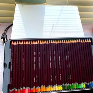 Tracing table and soft lead colored pencils